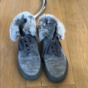 Vince fur sneakers 7.5